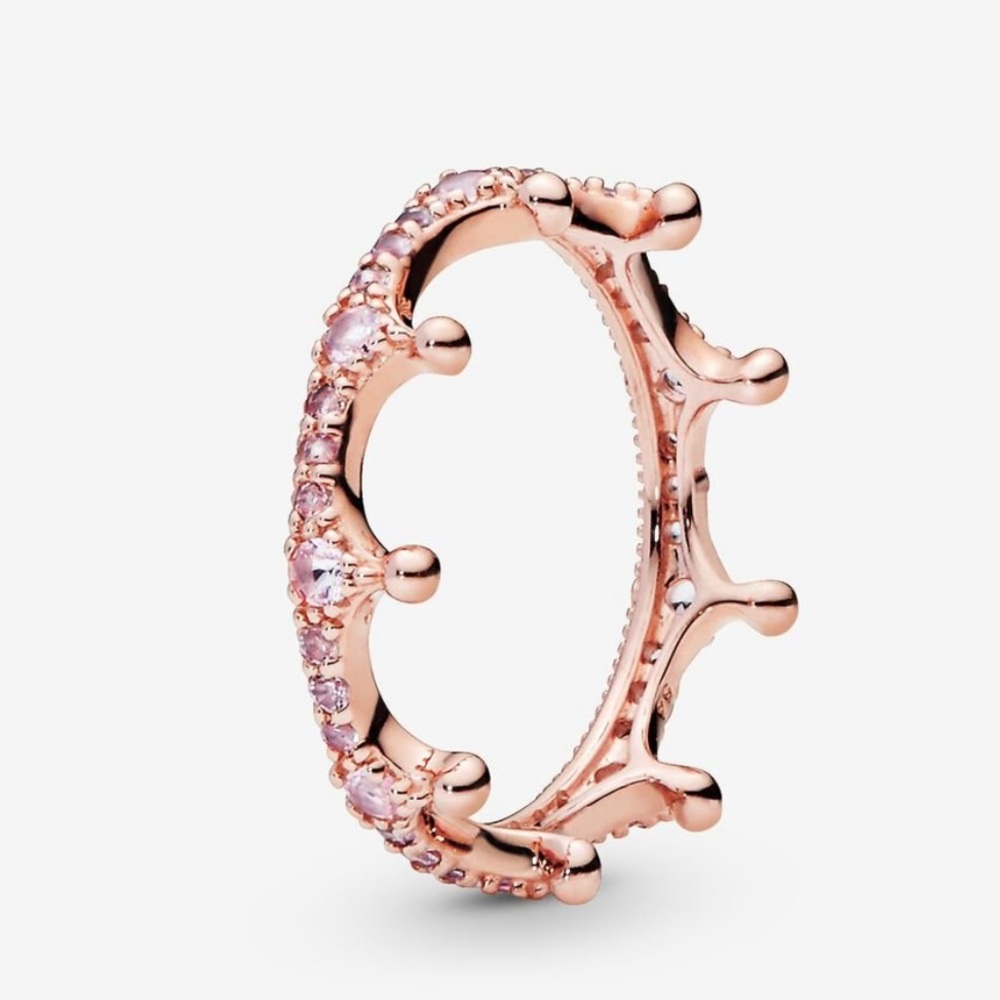Pandora Pink Sparkling Crown Ring 💍 💎 💕✨
